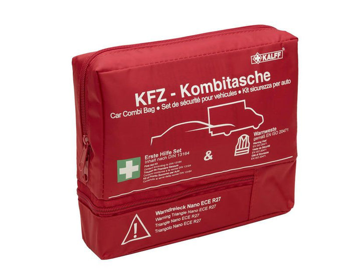 Kalff* Pakiet bezpieczeństwa Premium w czerwonej nylonowej torbie, Nano „Trio”